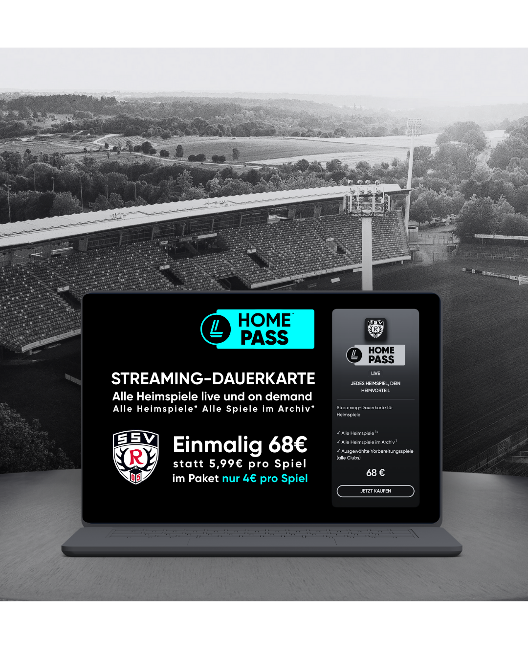 Saisonpass Livestream Heimspiele SSV Reutlingen